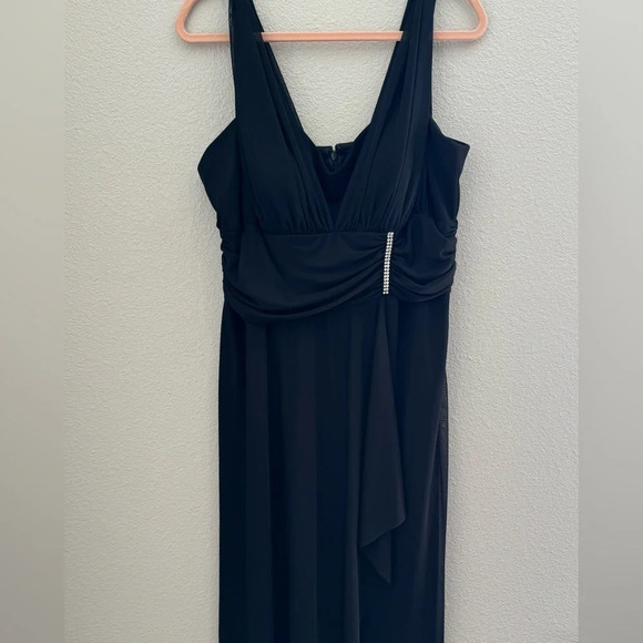 BETSEY & ADAM Black Long Formal‎ Dress Size 16W - Picture 4 of 9